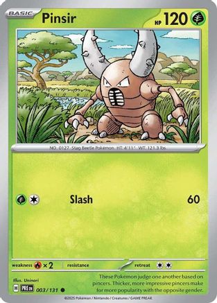 Pinsir (3/131) - SV Prismatic Evolutions Reverse Holofoil - Common