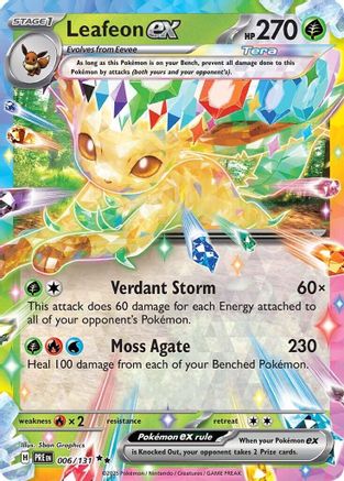 Leafeon ex (6/131) - SV Prismatic Evolutions Holofoil - Double Rare