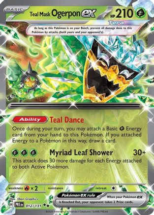 Teal Mask Ogerpon ex (12/131) - SV Prismatic Evolutions Holofoil - Double Rare