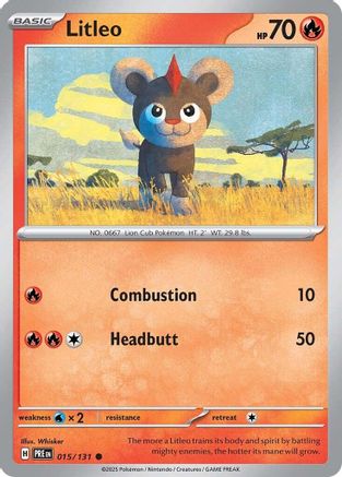 Litleo (15/131) - SV Prismatic Evolutions Reverse Holofoil - Common
