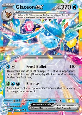 Glaceon ex (26/131) - SV Prismatic Evolutions Holofoil - Double Rare