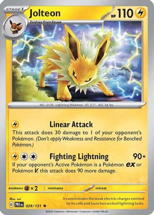 Jolteon (29/131) - SV Prismatic Evolutions Reverse Holofoil - Rare