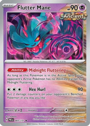 Flutter Mane (43/131) - SV Prismatic Evolutions Reverse Holofoil - Rare