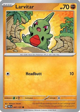 Larvitar (47/131) - SV Prismatic Evolutions Reverse Holofoil - Common