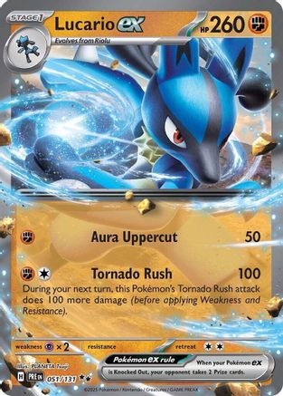 Lucario ex (51/131) - SV Prismatic Evolutions Holofoil - Double Rare