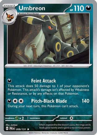 Umbreon (59/131) - SV Prismatic Evolutions Reverse Holofoil - Rare