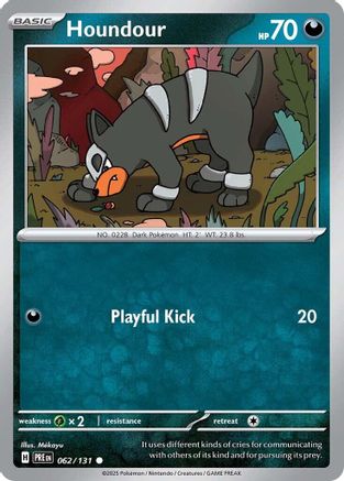 Houndour 062/131 - SV Prismatic Evolutions Reverse Holofoil - Common