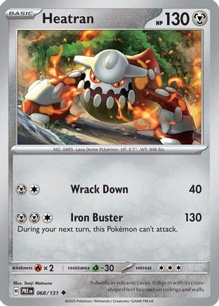 Heatran (68/131) - SV Prismatic Evolutions Reverse Holofoil - Uncommon