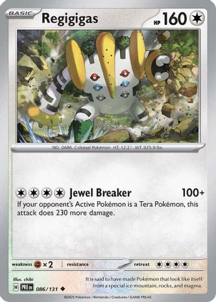 Regigigas (86/131) - SV Prismatic Evolutions Reverse Holofoil - Uncommon