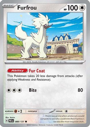 Furfrou (88/131) - SV Prismatic Evolutions Reverse Holofoil - Common