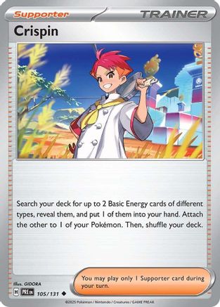 Crispin (105/131) - SV Prismatic Evolutions Reverse Holofoil - Uncommon