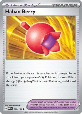 Haban Berry (111/131) - SV Prismatic Evolutions Reverse Holofoil - Common