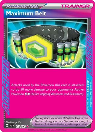 Maximum Belt (117/131) - SV Prismatic Evolutions Holofoil - ACE SPEC Rare