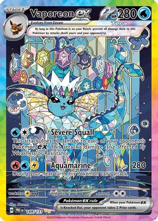 Vaporeon ex (149/131) - SV Prismatic Evolutions Holofoil - Special Illustration Rare