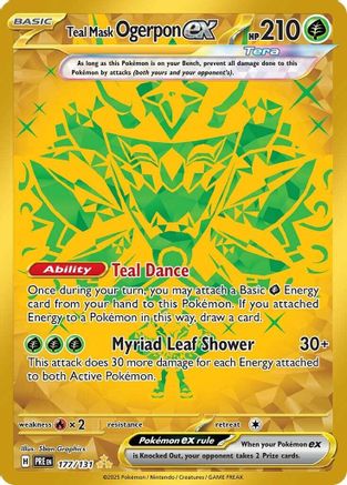 Teal Mask Ogerpon ex (177/131) - SV Prismatic Evolutions Holofoil - Hyper Rare