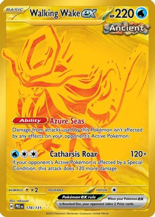 Walking Wake ex (178/131) - SV Prismatic Evolutions Holofoil - Hyper Rare
