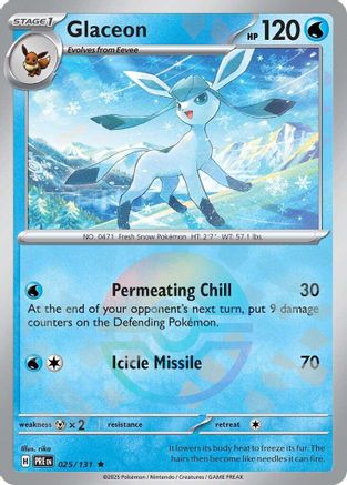 Glaceon (Poke Ball Pattern) (25/131) - SV Prismatic Evolutions Holofoil - Rare