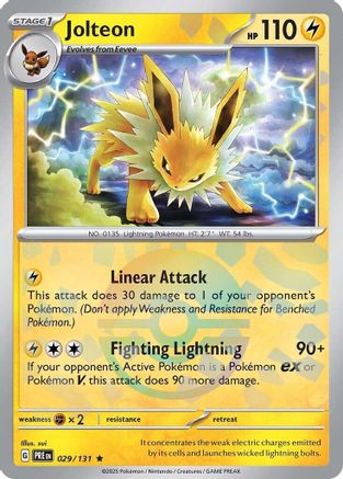Jolteon (Poke Ball Pattern) (29/131) - SV Prismatic Evolutions Holofoil - Rare