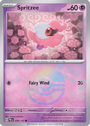 Spritzee (Poke Ball Pattern) (38/131) - SV Prismatic Evolutions Holofoil - Common
