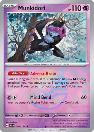 Munkidori (Poke Ball Pattern) (44/131) - SV Prismatic Evolutions Holofoil - Rare