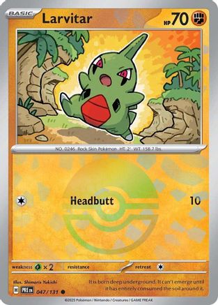 Larvitar (Poke Ball Pattern) (47/131) - SV Prismatic Evolutions Holofoil - Common