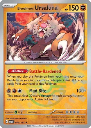 Bloodmoon Ursaluna (Poke Ball Pattern) (54/131) - SV Prismatic Evolutions Holofoil - Rare