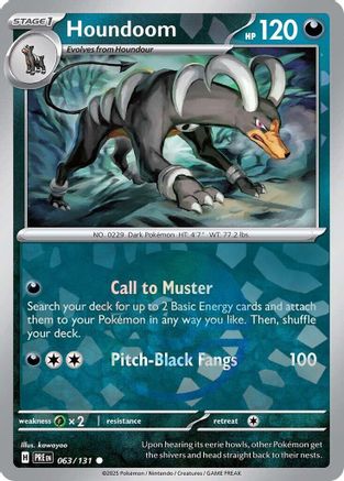 Houndoom (Poke Ball Pattern) (63/131) - SV Prismatic Evolutions Holofoil - Common