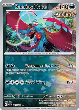 Roaring Moon (Poke Ball Pattern) (65/131) - SV Prismatic Evolutions Holofoil - Rare
