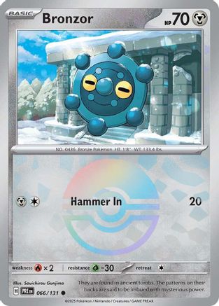 Bronzor (Poke Ball Pattern) (66/131) - SV Prismatic Evolutions Holofoil - Common