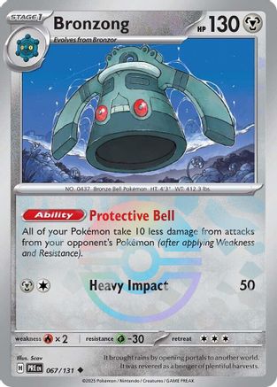 Bronzong (Poke Ball Pattern) (67/131) - SV Prismatic Evolutions Holofoil - Uncommon