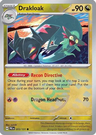 Drakloak (Poke Ball Pattern) (72/131) - SV Prismatic Evolutions Holofoil - Common