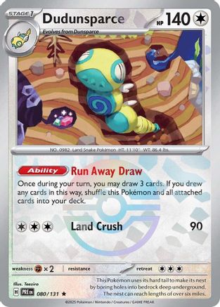 Dudunsparce (Poke Ball Pattern) 080/131 - SV Prismatic Evolutions Holofoil - Rare