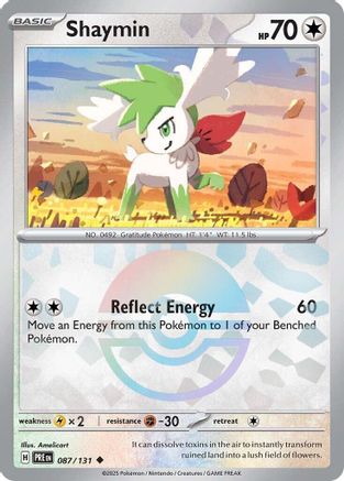 Shaymin (Poke Ball Pattern) (87/131) - SV Prismatic Evolutions Holofoil - Uncommon