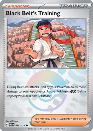 Black Belt's Training (Poke Ball Pattern) (98/131) - SV Prismatic Evolutions Holofoil - Common