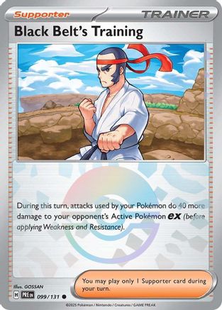 Black Belt's Training (Poke Ball Pattern) (99/131) - SV Prismatic Evolutions Holofoil - Common