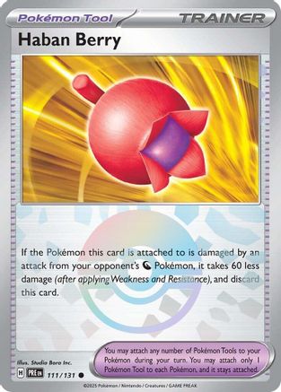 Haban Berry (Poke Ball Pattern) (111/131) - SV Prismatic Evolutions Holofoil - Common