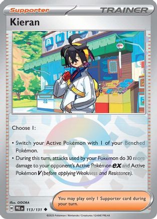Kieran (Poke Ball Pattern) (113/131) - SV Prismatic Evolutions Holofoil - Uncommon