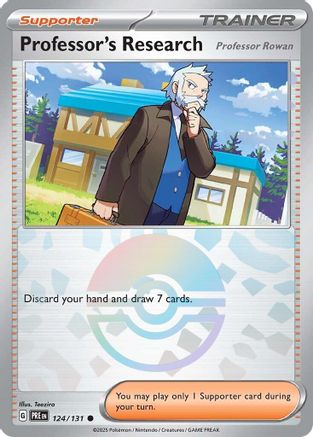 Professor's Research [Professor Rowan] (Poke Ball Pattern) (124/131) - SV Prismatic Evolutions Holofoil - Common