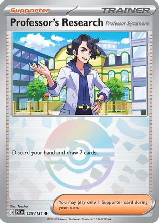 Professor's Research [Professor Sycamore] (Poke Ball Pattern) (125/131) - SV Prismatic Evolutions Holofoil - Common
