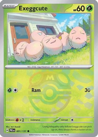 Exeggcute (Master Ball Pattern) 001/131 - SV Prismatic Evolutions Holofoil - Common