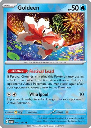 Goldeen (Master Ball Pattern) (20/131) - SV Prismatic Evolutions Holofoil - Common