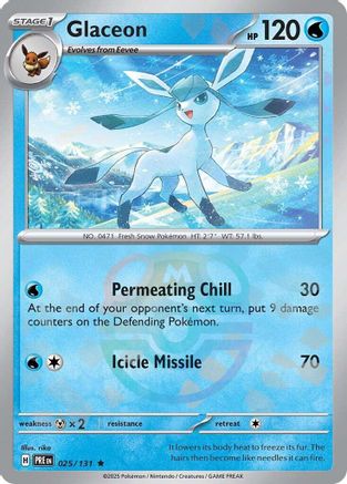 Glaceon (Master Ball Pattern) (25/131) - SV Prismatic Evolutions Holofoil - Rare