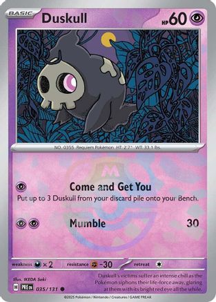 Duskull (Master Ball Pattern) 035/131 - SV Prismatic Evolutions Holofoil - Common