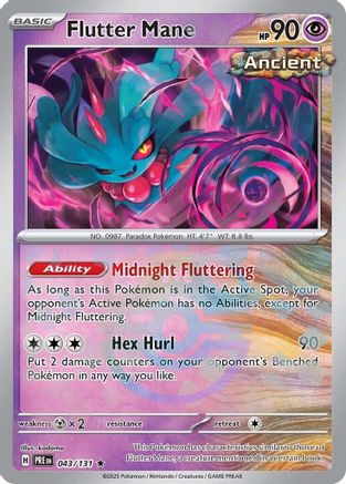 Flutter Mane (Master Ball Pattern) (43/131) - SV Prismatic Evolutions Holofoil - Rare