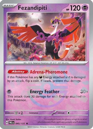 Fezandipiti (Master Ball Pattern) (45/131) - SV Prismatic Evolutions Holofoil - Rare