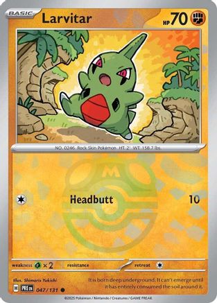 Larvitar (Master Ball Pattern) (47/131) - SV Prismatic Evolutions Holofoil - Common