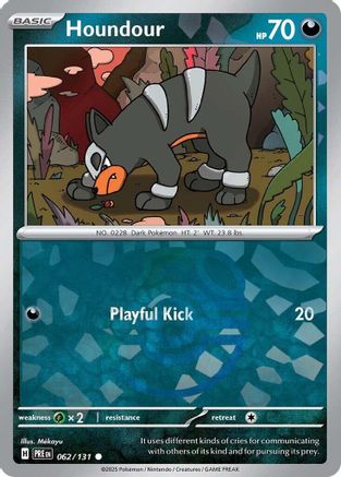 Houndour (Master Ball Pattern) (62/131) - SV Prismatic Evolutions Holofoil - Common