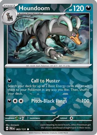 Houndoom (Master Ball Pattern) (63/131) - SV Prismatic Evolutions Holofoil - Common