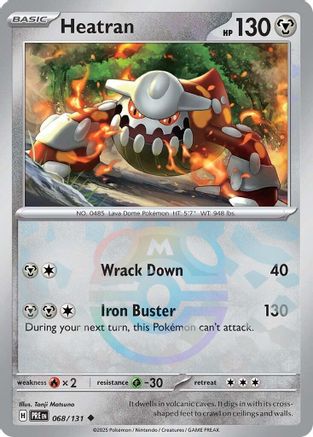 Heatran (Master Ball Pattern) (68/131) - SV Prismatic Evolutions Holofoil - Uncommon
