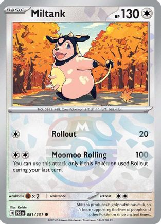 Miltank (Master Ball Pattern) (81/131) - SV Prismatic Evolutions Holofoil - Common